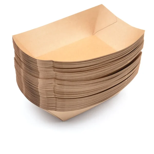 Snackschale-MEDIUM , Kraft - Schiff Model/Boat Tray , (10Oz - 300ml ) (10 Pack x 100 Stück ) – Bild 3