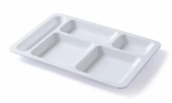 100 Stück – Serviertablett Tabldot, 5-geteilt
