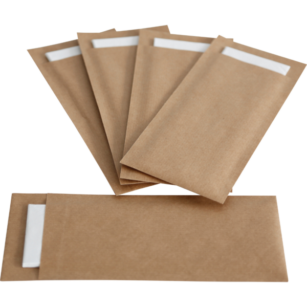 Bestecktaschen mit weißer Serviette (500 Stück/Karton)