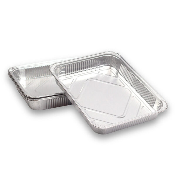 800 Stück – Alu-Menüschale R879-930G, flach, ungeteilt (8 Pack x 100 Stück) – Bild 4