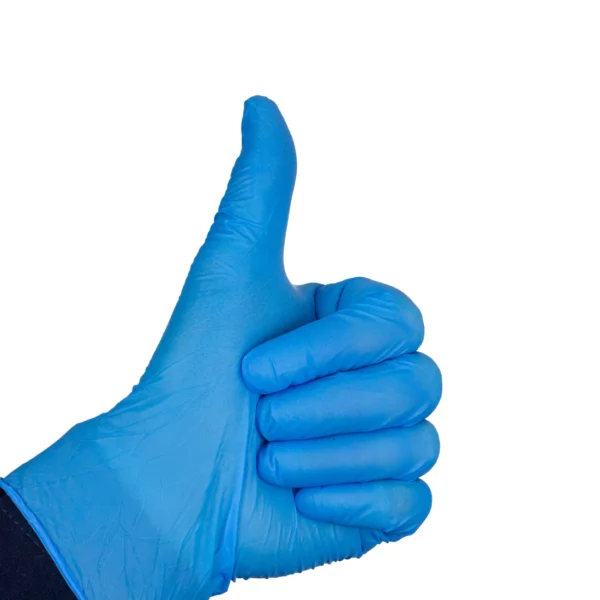 1000 Stück - 10 Kartons – Nitril Einweghandschuhe, Lebensmittelechte Handschuhe, MEDIUM, mikrotexturierte Fingerspitzen, puderfrei, latexfrei, unsteril, VIOLETT BLAU – Bild 3