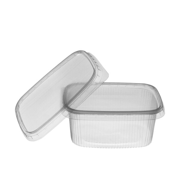 Salatbox, Feinkostbecher, 250cc, Kombi Verpackung, Eckig – Vielseitig für Feinkost geeignet