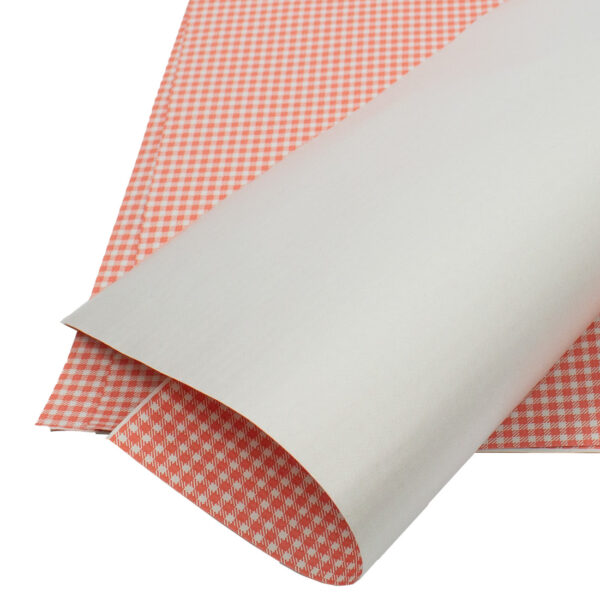 10 Kg – Frischpackpapier mit Folie, 1/4 Bogen, mit Druck, 38 x 50 cm, Rosa – Bild 2