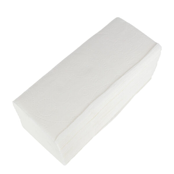 3200 x Handtuchpapier weiß - 2 lagig ,Zellulose ( 160 stück / Pack ) (20 pack / Karton ) – Bild 3
