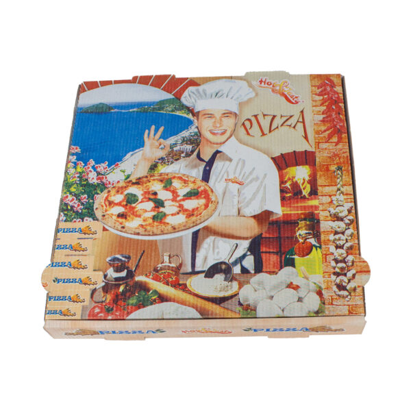Pizza Karton 32 , Weiß , ( 100 Stück / Pack ) , 32x32x4 cm