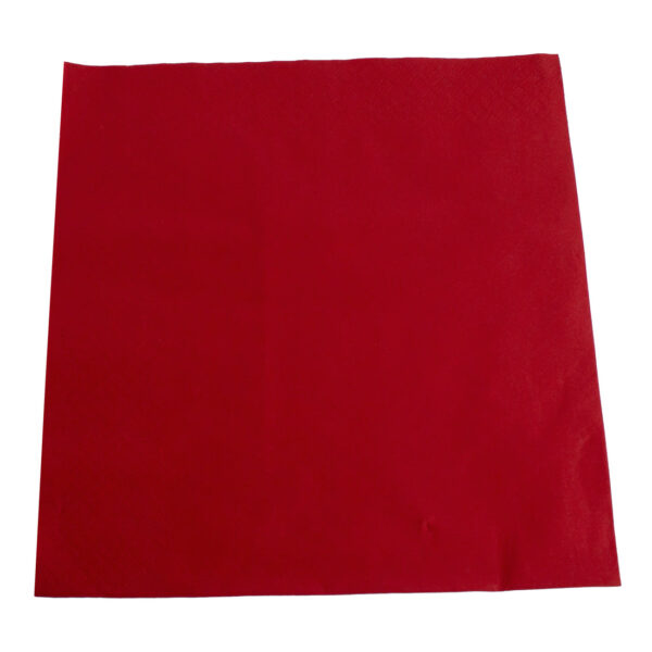 2000 x Bulkysoft Servietten Rot- 40x40cm - 2 lagig , 1/4 Zellstoff (20x100stk) , 40x40cm – Bild 2