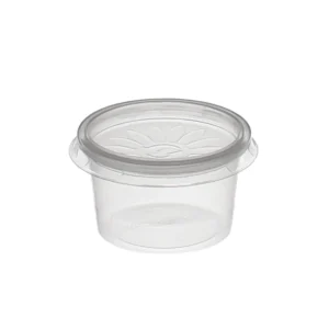 Saladboxx Saucecup mit Deckel , 100cc. Rund